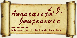 Anastasija Janješević vizit kartica